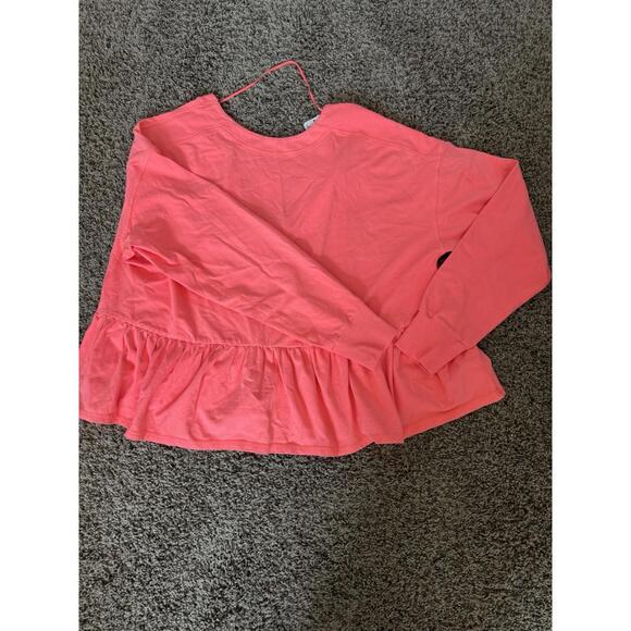 FREE  PEOPLE Play Nice Layer Pullover Women's Size S Neon Coral NEW - Picture 7 of 10